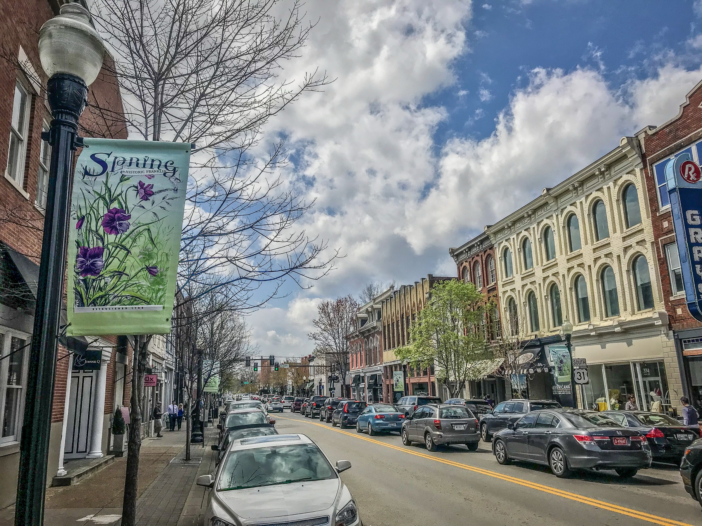 Historic Main Street in Downtown Franklin, Tennessee